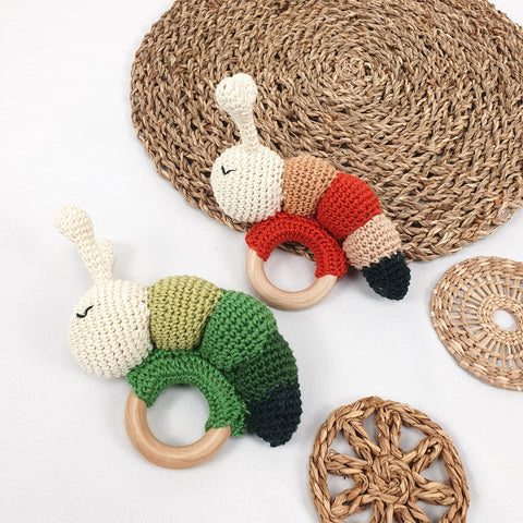 CATERPILLAR Crochet Baby Rattle