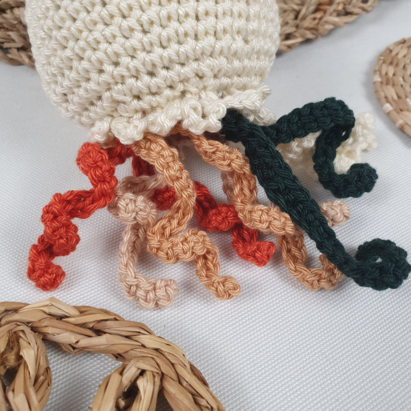 JELLYFISH Crochet Baby Rattle