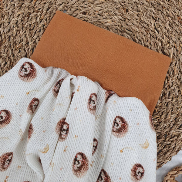 Waffle baggy pants