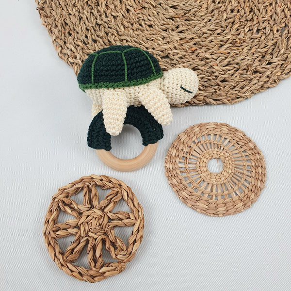 TURTLE Crochet Baby Rattle