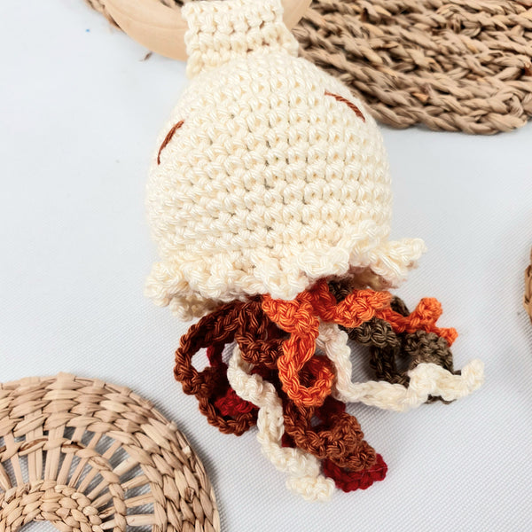 JELLYFISH Crochet Baby Rattle