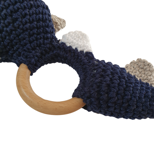 DINO Crochet baby rattle